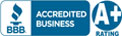 Better Business Bureau A+ Rated and accredited business